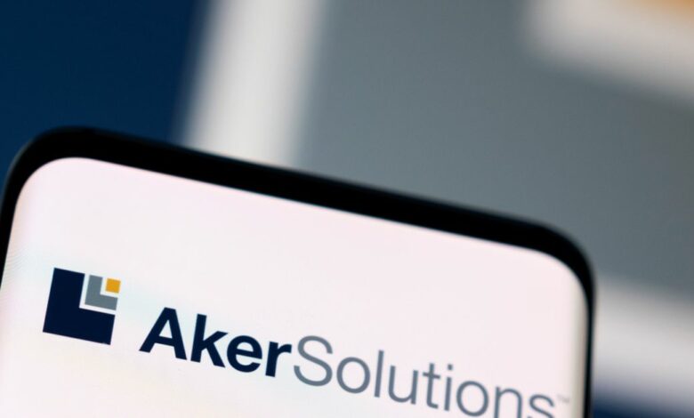 Illustration shows Aker Solutions logo