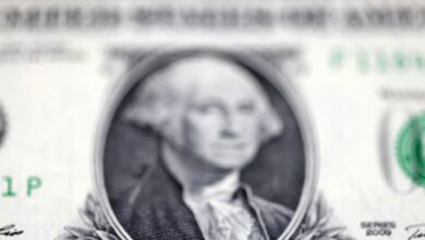 Illustration shows U.S. Dollar and Euro banknotes
