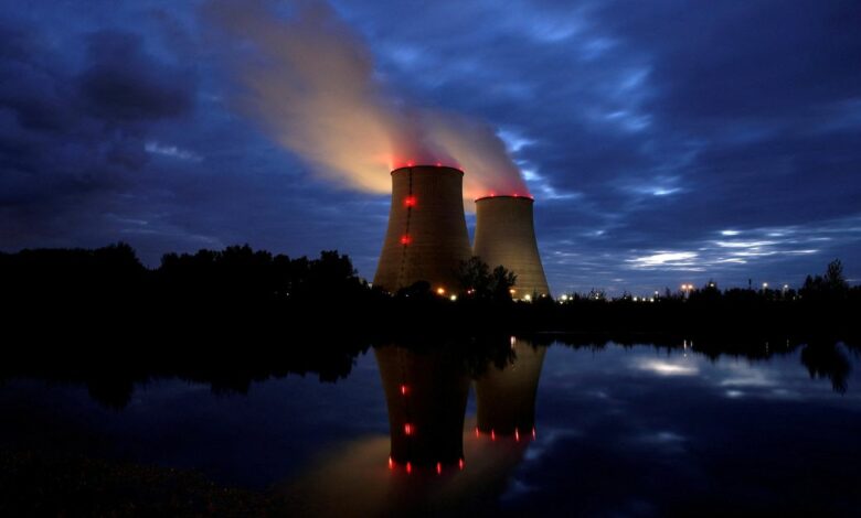 Steam rises from cooling towers of the Electricite de France (EDF) nuclear power station in Belleville-sur-Loire