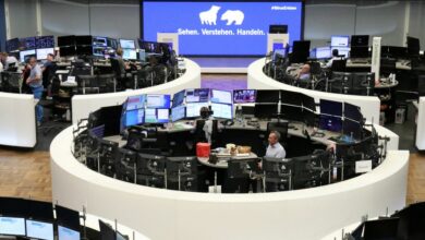 German share price index DAX graph is pictured at the stock exchange in Frankfurt