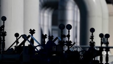 Pipes at the landfall facilities of the