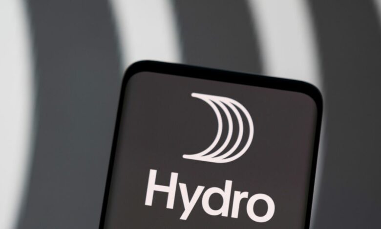 Illustration shows Norsk Hydro logo