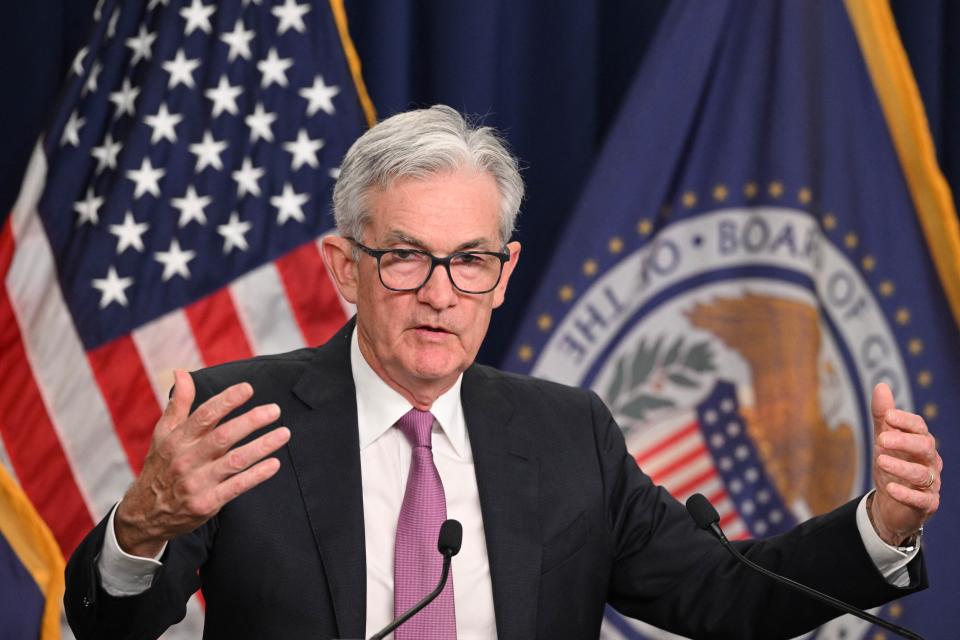 Jerome Powell, Vorsitzender des Federal Reserve Board, spricht während einer Pressekonferenz am 27. Juli 2022 in Washington, DC den rasenden Preisdruck zu senken, der amerikanische Familien unter Druck setzt. (Foto von MANDEL NGAN/AFP) (Foto von MANDEL NGAN/AFP via Getty Images)