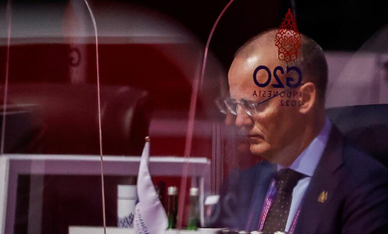 Chairman of the Financial Stability Board (FSB) Klaas Knot attends the opening ceremony of the G20 finance ministers and central bank governors meeting in Jakarta