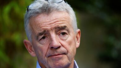 Ryanair CEO speaks during an interview with Reuters, in Brussels