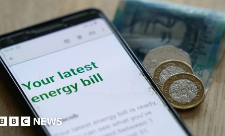 Energy bill reminder on telephone