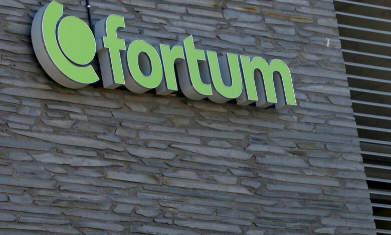 Finnish energy company Fortum sign is seen at their headquarters in Espoo