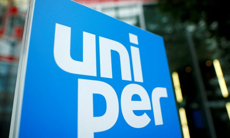 The logo of German energy utility company Uniper SE is pictured in the company