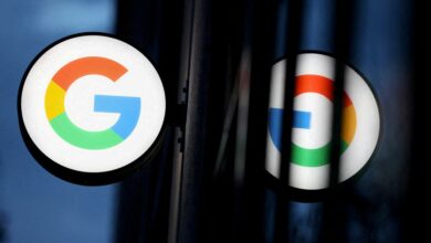 The logo for Google LLC is seen at the Google Store Chelsea in Manhattan, New York City