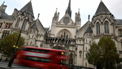General view of the High Court in London