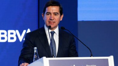 BBVA CEO Carlos Torres Vila speaks during the opening of the annual meeting of Regional Advisors of BBVA Bancomer, in Mexico City