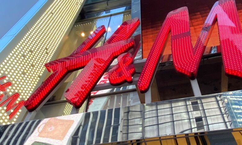 The H&M clothing store is seen in Times Square in Manhattan in New York