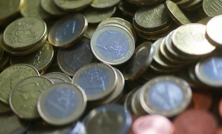 An illustration picture shows euro coins