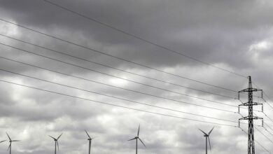 Electric power wind mills are seen in Torres Vedras on the outskirts of Lisbon