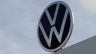 Volkswagen logo at the carmaker