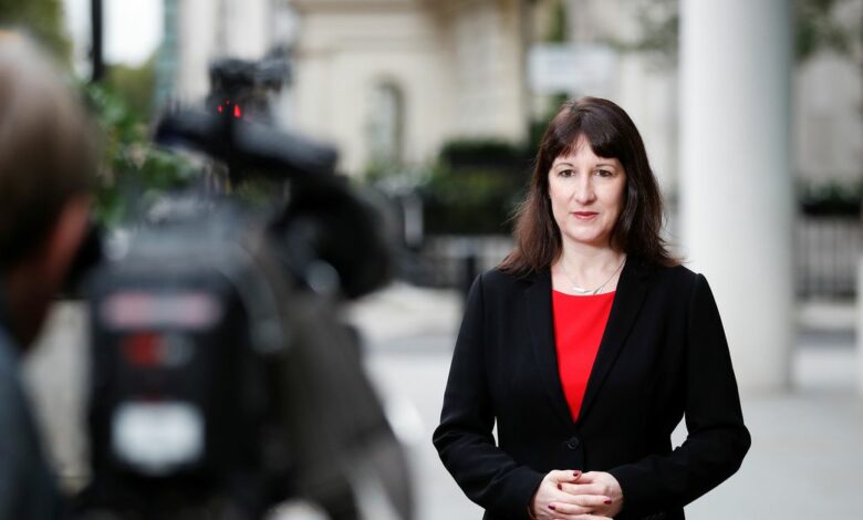 Shadow Chancellor of the Exchequer Rachel Reeves is interviewed outside the BBC in London