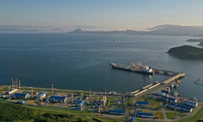 FILE PHOTO - A view shows oil terminal Kozmino near Nakhodka