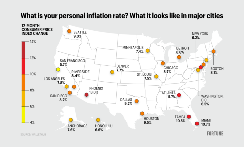 Wie hoch ist Ihre persönliche Inflationsrate?  So sieht es in 23 Großstädten aus