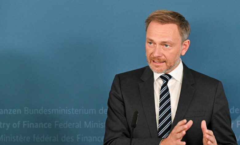 German Finance Minister Lindner holds a news conference in Bonn