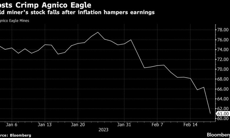 Agnico Eagle-Aktien sinken, da die Inflation die Gewinne nach unten wischt