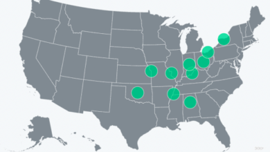 Karte: 10 US-Metropolregionen, in denen die Mieten am niedrigsten sind