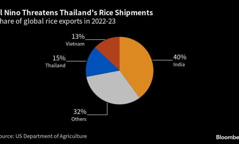 El Nino könnte die Reisernte in Thailand verringern und die Inflation in ganz Asien ankurbeln